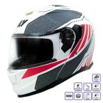 Gp My Helmet Mks002-Wrg Güneş Vizörlü Şeffaf Çene Açılır Motosiklet Kaskı