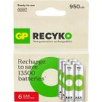 Gp Recyko 1000 Serisi 950 Mah Nimh Aaa Ince Kalem Boy 6'lı Şarjlı Pil