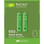 GP RECYKO 650mAh AAA ŞARJLI İNCE PİL 63C092 2Lİ KART (4604)