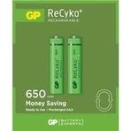 GP RECYKO 650mAh AAA ŞARJLI İNCE PİL 63C092 2Lİ KART (5264)