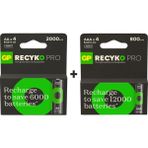 Gp Recyko Pro 2100 Serisi 4 Adet AA 2000 mAh + 850 Serisi 4 Adet AAA 800 mAh Şarjlı Pil 8 Adet