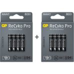 Gp Recyko Pro 800 Mah Aaa Ince Kalem 8'li Şarj Edilebilir Pil - 8 Adet