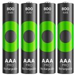 GP ReCyko Pro 800 mAh Ni-Mh 1.2 Volt AAA İnce Kalem Şarjlı Pil 4lü Paket