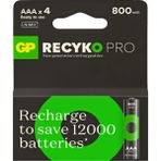Gp Recyko Pro 850 Serisi 800 Mah Nimh Aaa Ince Kalem Boy 4'lü Şarjlı Pil