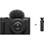 Gp-Vpt3 Çok Fonksiyonlu Çekim Koluna Sahip Sony Zv-1f 4K / 20,1mp Kompakt Vlog Dijital Fotoğraf Makinesi – Siyah