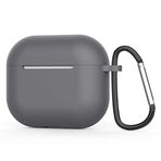 GPACK Airpods 3. Nesil uyumlu Kulaklık Kılıfı Mat Kancalı Silikon A11 Gri