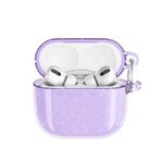 GPACK Airpods 4 uyumlu Kulaklık Kılıfı Parlayan Simli Transparan Airbag 32 Mor