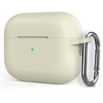 GPACK Airpods Pro 2 uyumlu Kulaklık Kılıfı Mat Kancalı Silikon SF17 Bej