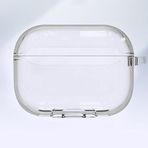 GPACK Airpods Pro 2 uyumlu Kulaklık Kılıfı Şeffaf Sert Silikon Kancalı SF15 Renksiz