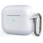 GPACK Airpods Pro 2 uyumlu Kulaklık Kılıfı Silikon Mat Kancalı + İp SF16 Beyaz