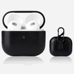 GPACK Airpods Pro 2 uyumlu Kulaklık Kılıfı Suni Deri Kancalı Silikon SF9 Siyah