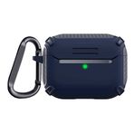 GPACK Airpods Pro uyumlu Kulaklık Kılıfı Sert Armor Karbon Görünüm A26 Lacivert