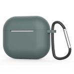 Gpack Apple AirPods 3. Nesil Mat Kancalı Silikon A11 Koyu Yeşil Kulaklık Kılıfı