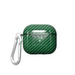 Gpack Apple Airpods 3. Nesil Uyumlu Kılıf Karbon Fiber Görünümlü Silikon Airbag 05 (Yeşil)