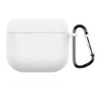 Gpack Apple Airpods 4 Uyumlu Kılıf Mat Kancalı Silikon SF13 Beyaz