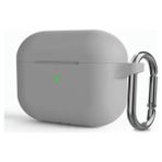 Gpack Apple Airpods 4 Uyumlu Kılıf Mat Kancalı Silikon SF13 Gri