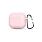Gpack Apple Airpods 4 Uyumlu Kılıf Mat Kancalı Silikon SF13 Pembe