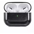 Gpack Apple AirPods Pro Suni Deri Kancalı Silikon SF9 Koyu Kahverengi Kulaklık Kılıfı