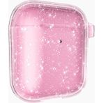 Gpack Apple Airpods Uyumlu Kılıf Parlayan Simli Transparan Airbag 32 Pembe