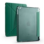 Gpack Apple iPad 9.7 2017 5.nesil Kılıf Standlı Katlanabilir Pu Silikon Tf1 Koyu Yeşil