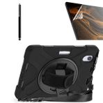 Gpack Apple iPad Mini 2021 6.nesil Kılıf Defender Tablet Tank Koruma Standlı DF22 + Nano + Kalem Siyah