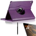 Gpack Apple İpad Pro 12.9 2018 3.Nesil Kilif Kapakli Standli 360 Donebilen Koruma Dn33 Nano Kalem Mor