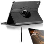 Gpack Apple İpad Pro 12.9 2018 3.Nesil Kilif Kapakli Standli 360 Donebilen Koruma Dn33 Nano Kalem Siyah