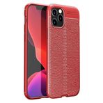 Gpack Apple Iphone 12 Pro Niss Deri Görünümlü Kırmızı Ekran Koruyucu Silikon Cep Telefonu Kılıfı