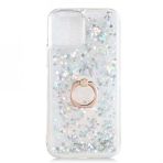 Gpack Apple iPhone 13 Mini Milce Sulu Yüzüklü Silikon Arka Kapak Gold Kılıf