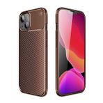 Gpack Apple Iphone 13 Negro Karbon Görünüm Dizayn Silikon Nano Glass Kahverengi Cep Telefonu Kılıfı