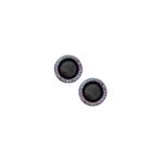 Gpack Apple iPhone 14 Plus ile Uyumlu Kamera Lens Koruyucu, Taşlı Metal, Şeffaf