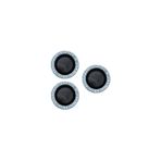 Gpack Apple iPhone 14 Pro Max ile Uyumlu Kamera Lens Koruyucu, Taşlı Metal, Mavi