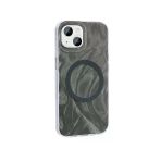 Gpack Apple İphone 15 Kilif Kenarlari Tirtikli Firca Boya Desenli Magsafeli Palet Kapak