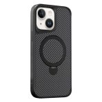 Gpack Apple İphone 15 Plus Kılıf Karbon Fiber Magsafeli Standlı Alp Kapak