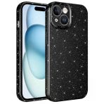 Gpack Apple iPhone 15 Plus Kılıf Koton Simli Silikon Arka Kapak Kamera Korumalı