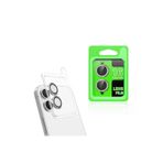 Gpack Apple iPhone 16 ile Uyumlu Kamera Lens Koruyucu, Metal, Gümüş