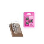 Gpack Apple iPhone 16 Pro ile Uyumlu Kamera Lens Koruyucu, Taşlı Metal, Gold
