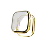 Gpack Apple Watch 10 42mm ile Uyumlu Kasa ve Ekran Koruyucu, Electroplating Çerçeveli, Gold