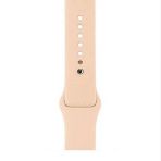 Gpack Apple Watch 40 mm Kılıf Silikon Düz Renkli KRD 11 Açık Pembe Kordon
