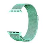 Gpack Apple Watch 44 mm Kılıf Metal Kayış Hasır Turkuaz Kordon