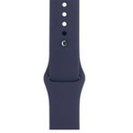 Gpack Apple Watch 44 mm Kılıf Silikon Düz Renkli KRD 11 Lacivert Kordon