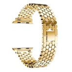 Gpack Apple Watch SE 44 mm Metal Bal Peteği Desen Renkli KRD 30 Siyah Kordon