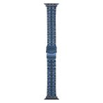 Gpack Apple Watch Series 3 4 5 44 mm KRD54 Siyah Mat Parlak Şerit Bakla Desenli Kordon