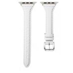 Gpack Apple Watch Series 4 5 KRD 28 42 mm Deri Renkli İnce Tasarım Beyaz Kordon
