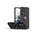 GPACK Huawei Honor 70 ile uyumlu Kılıf Montreal Yüzüklü Mıknatıslı Kamera Korumalı Silikon, Siyah