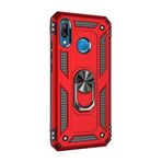 GPACK Huawei P20 Lite ile uyumlu Kılıf Vega Standlı Yüzüklü Mıknatıslı, Kırmızı