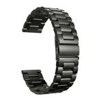 GPACK Huawei Watch GT 2 Pro ile uyumlu Kordon Kayış Metal Sıralı Çelik 22/krd04, Siyah