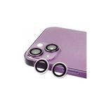 Gpack iPhone 14 Plus Uyumlu Kamera Lens Koruyucu, Metal, Şeffaf, Mor