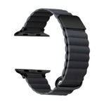 Gpack KRD78 Apple Watch SE 2 2022 40 mm Siyah Strap Metal Toka PU Deri Kordon