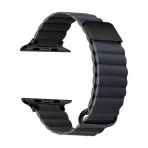 Gpack KRD78 Apple Watch Series 3 4 5 44 mm Siyah Strap Metal Toka Pu Deri Kordon